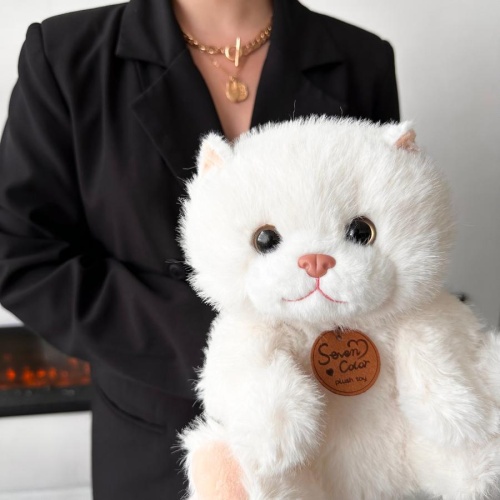 Мягкая игрушка Котик белый с биркой фото 2
