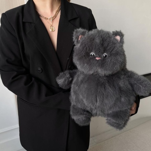 Мягкая игрушка Кот толстопуз серый