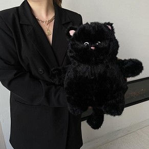 Кот толстопуз черный