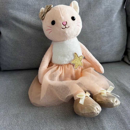 Мягкая игрушка Котя в персиковом платье фото 4