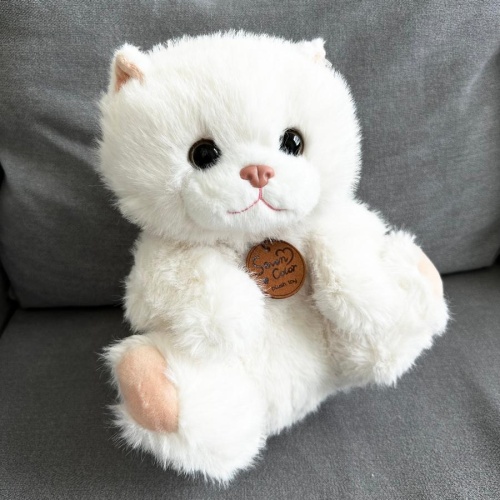 Мягкая игрушка Котик белый с биркой фото 3