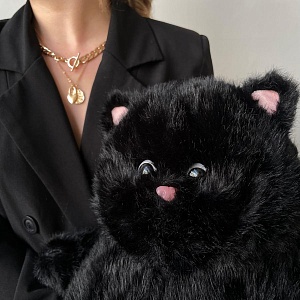 Кот толстопуз черный